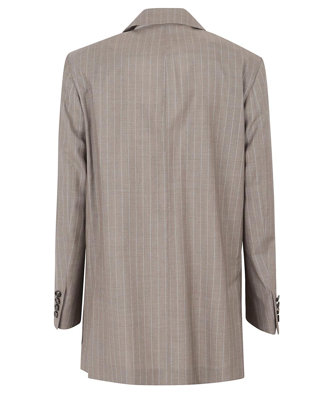 MAX MARA Коричневый шерстяной жакет/пиджак, фото 3