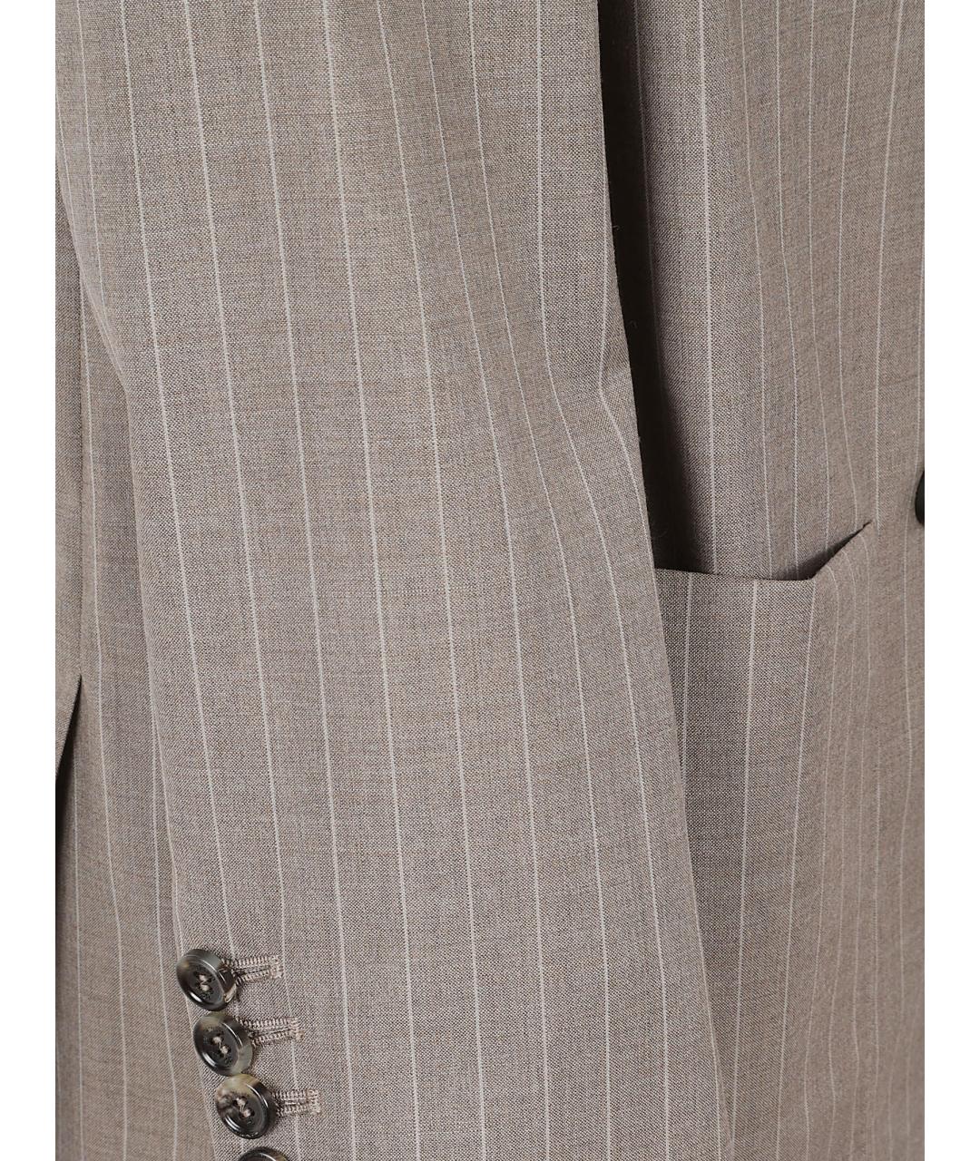 MAX MARA Коричневый шерстяной жакет/пиджак, фото 2