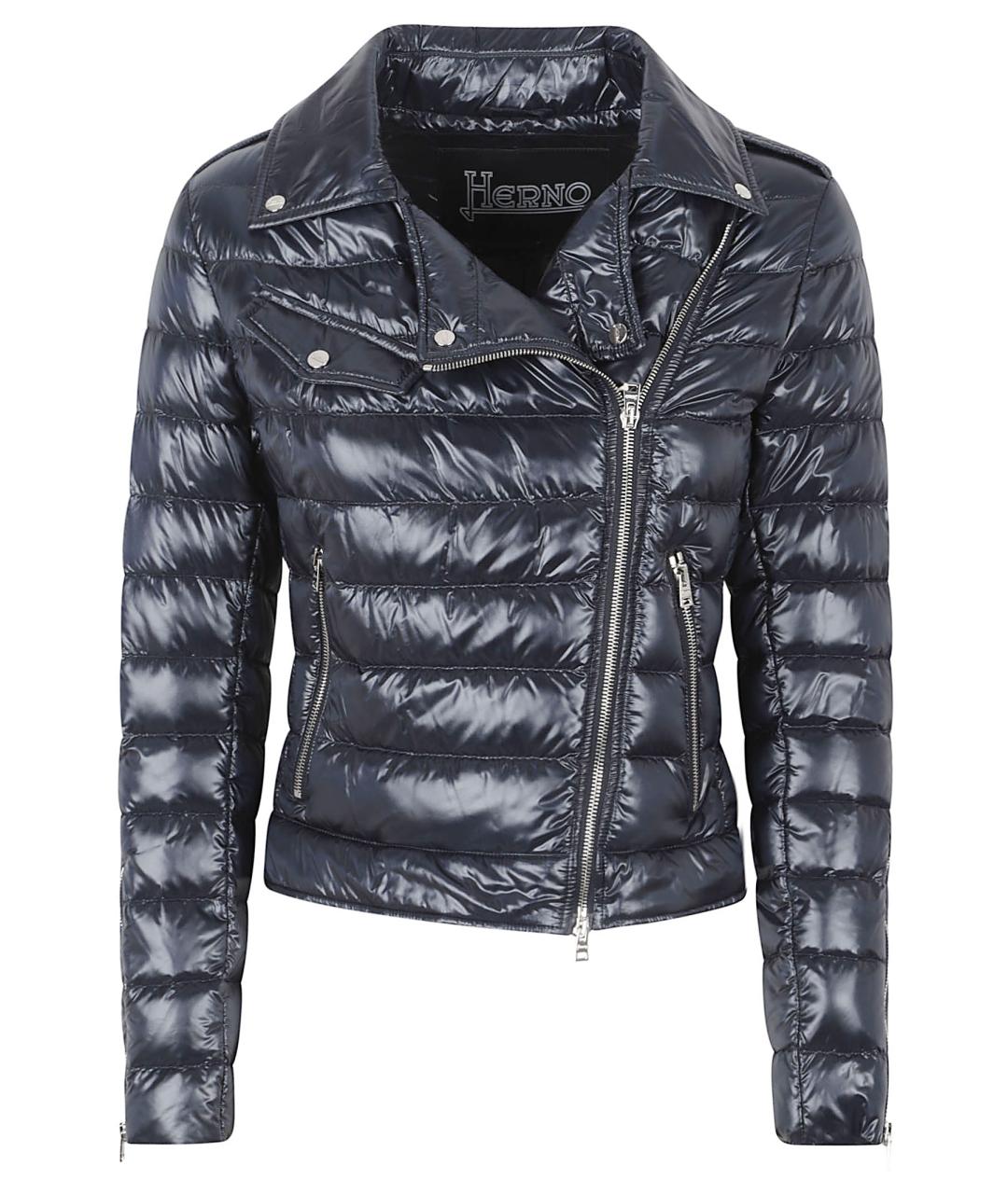 HERNO Синий полиамидовый пуховик, фото 1