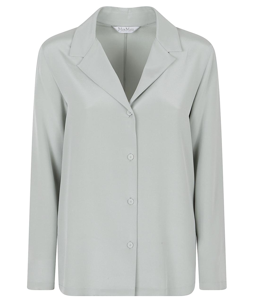 MAX MARA Серая шелковая рубашка, фото 1