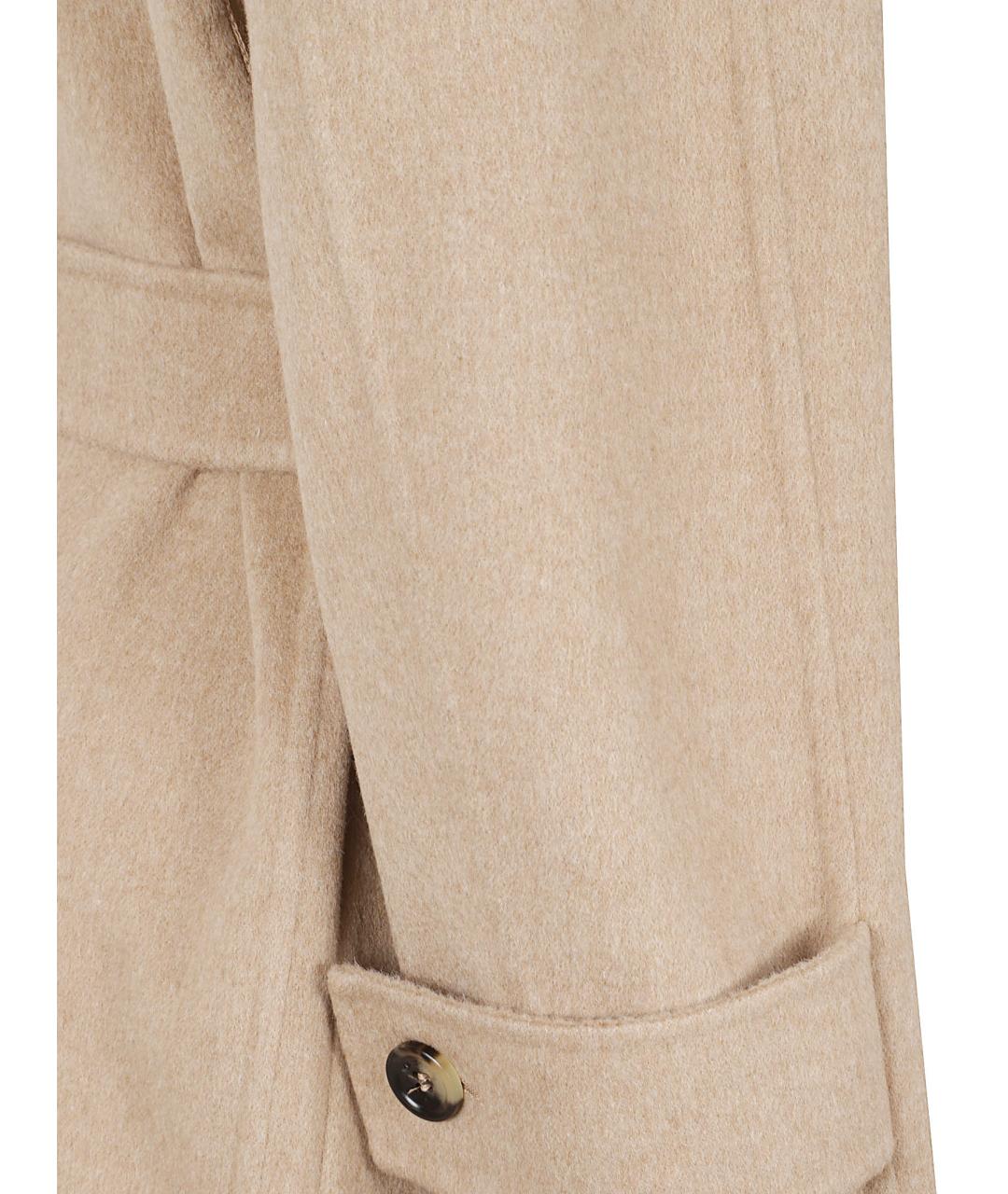 MAX MARA Бежевое шерстяное пальто, фото 2