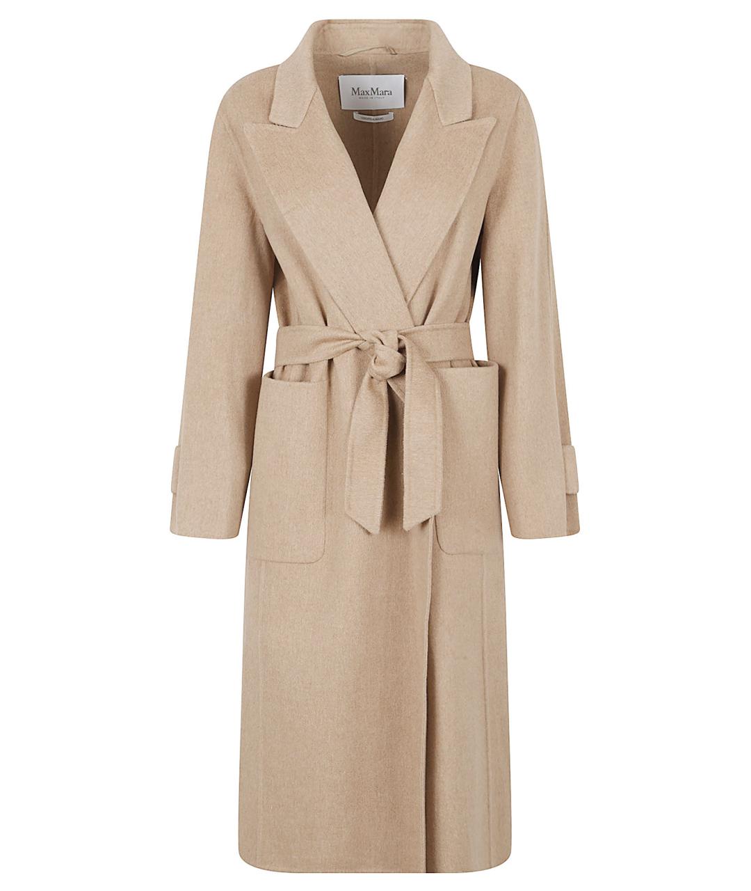 MAX MARA Бежевое шерстяное пальто, фото 1