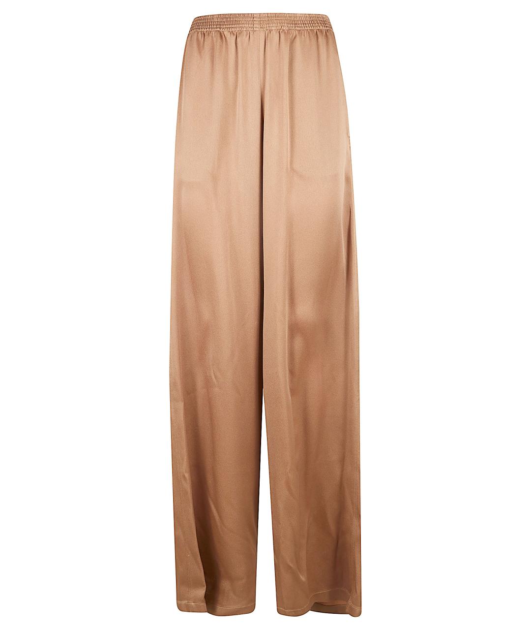 FABIANA FILIPPI Коричневые вискозные прямые брюки, фото 1