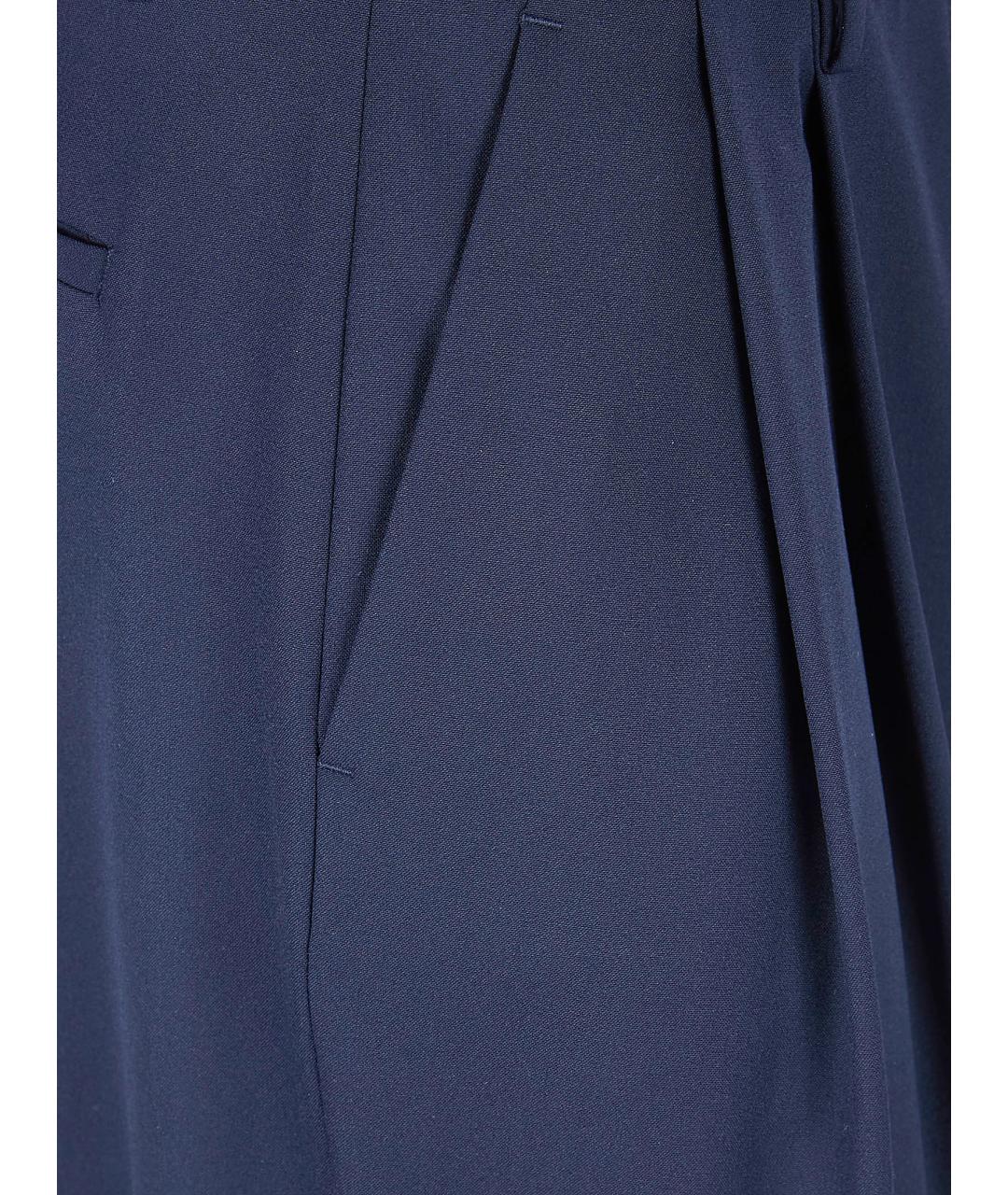 FABIANA FILIPPI Синие полиэстеровые прямые брюки, фото 3