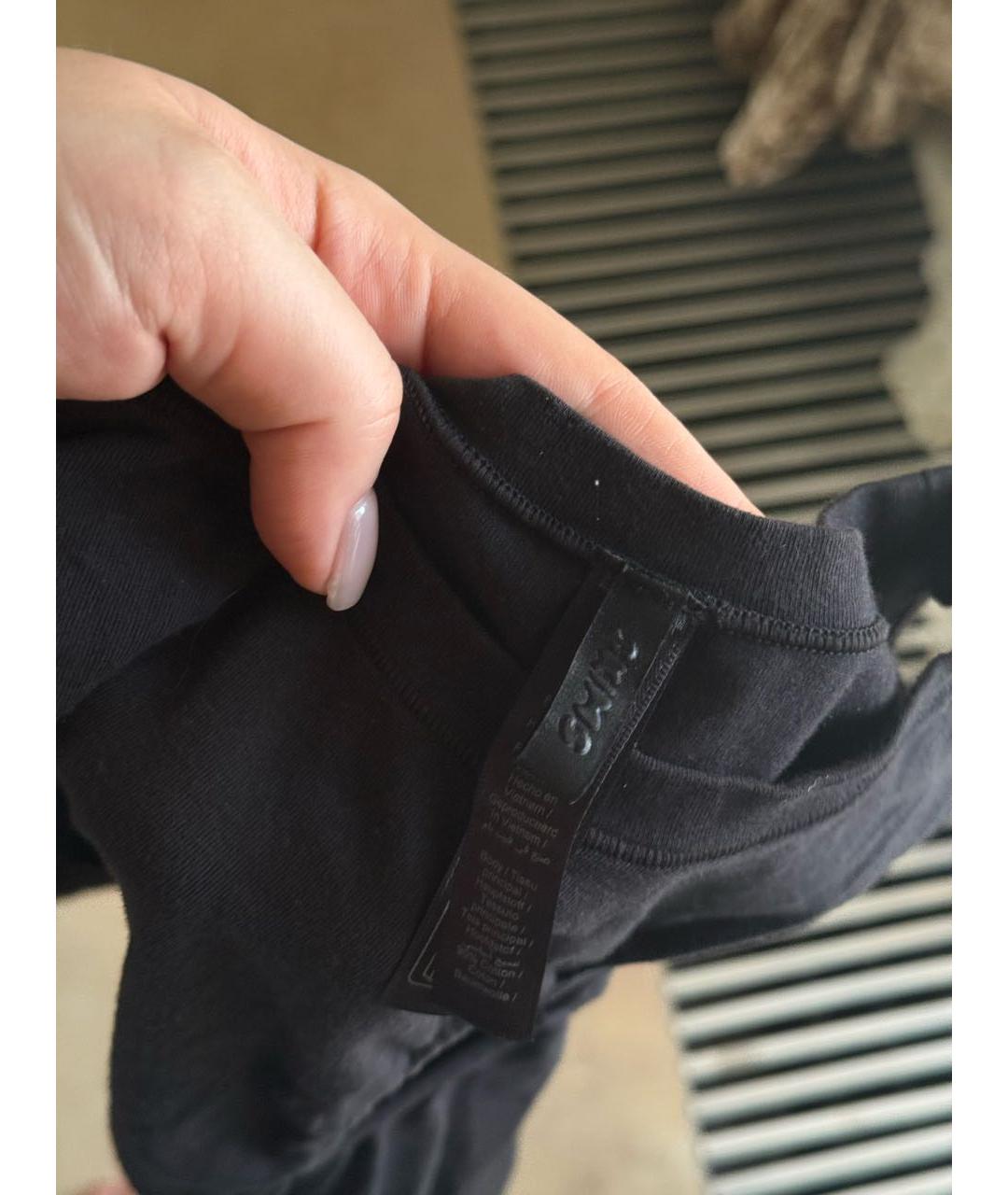 SKIMS Черная хлопко-эластановая майка, фото 4