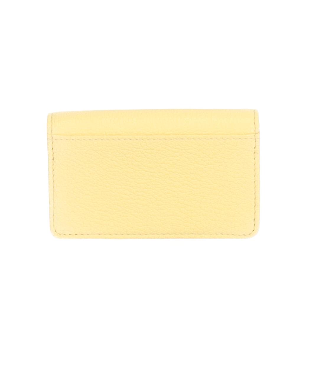 MIU MIU Желтый кожаный кардхолдер, фото 3