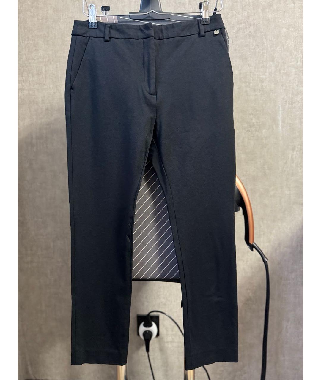 LIU JO Черные вискозные брюки узкие, фото 7