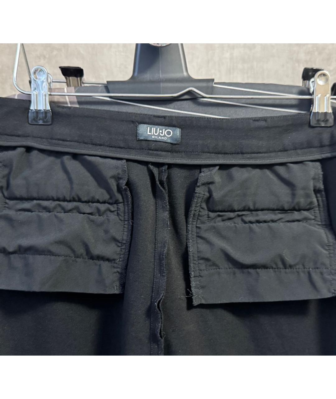 LIU JO Черные вискозные брюки узкие, фото 6