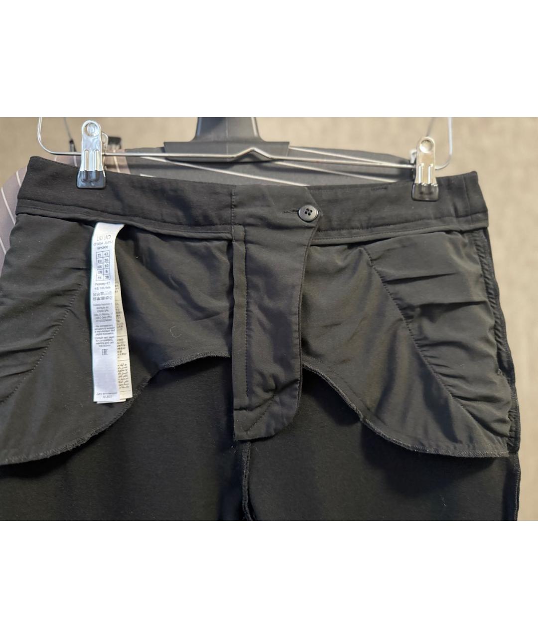 LIU JO Черные вискозные брюки узкие, фото 3