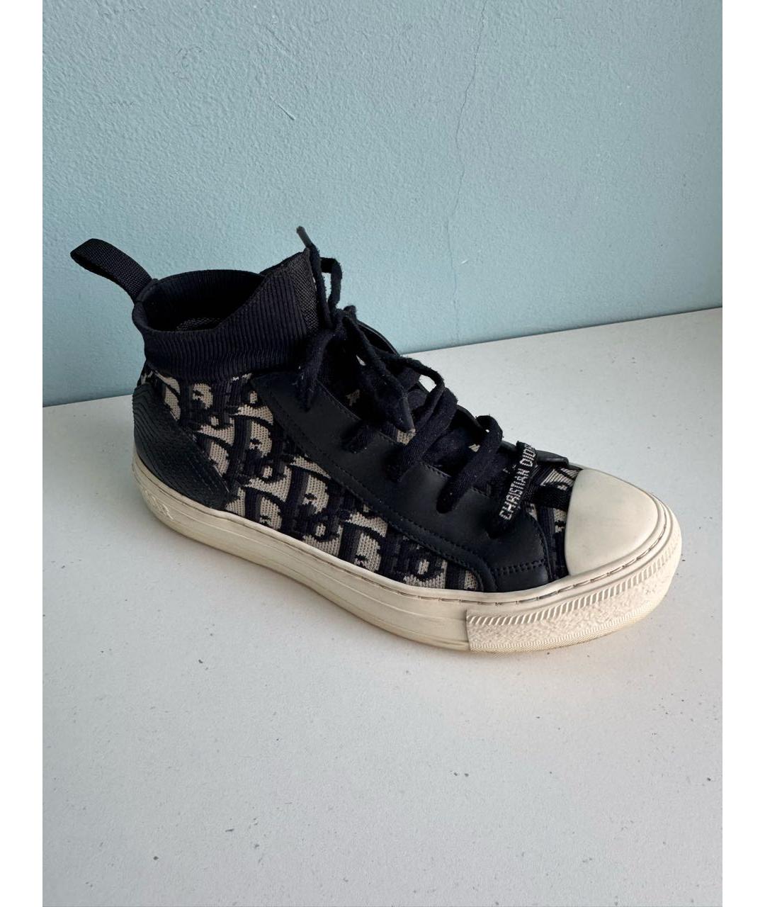 CHRISTIAN DIOR Темно-синие текстильные кеды, фото 5