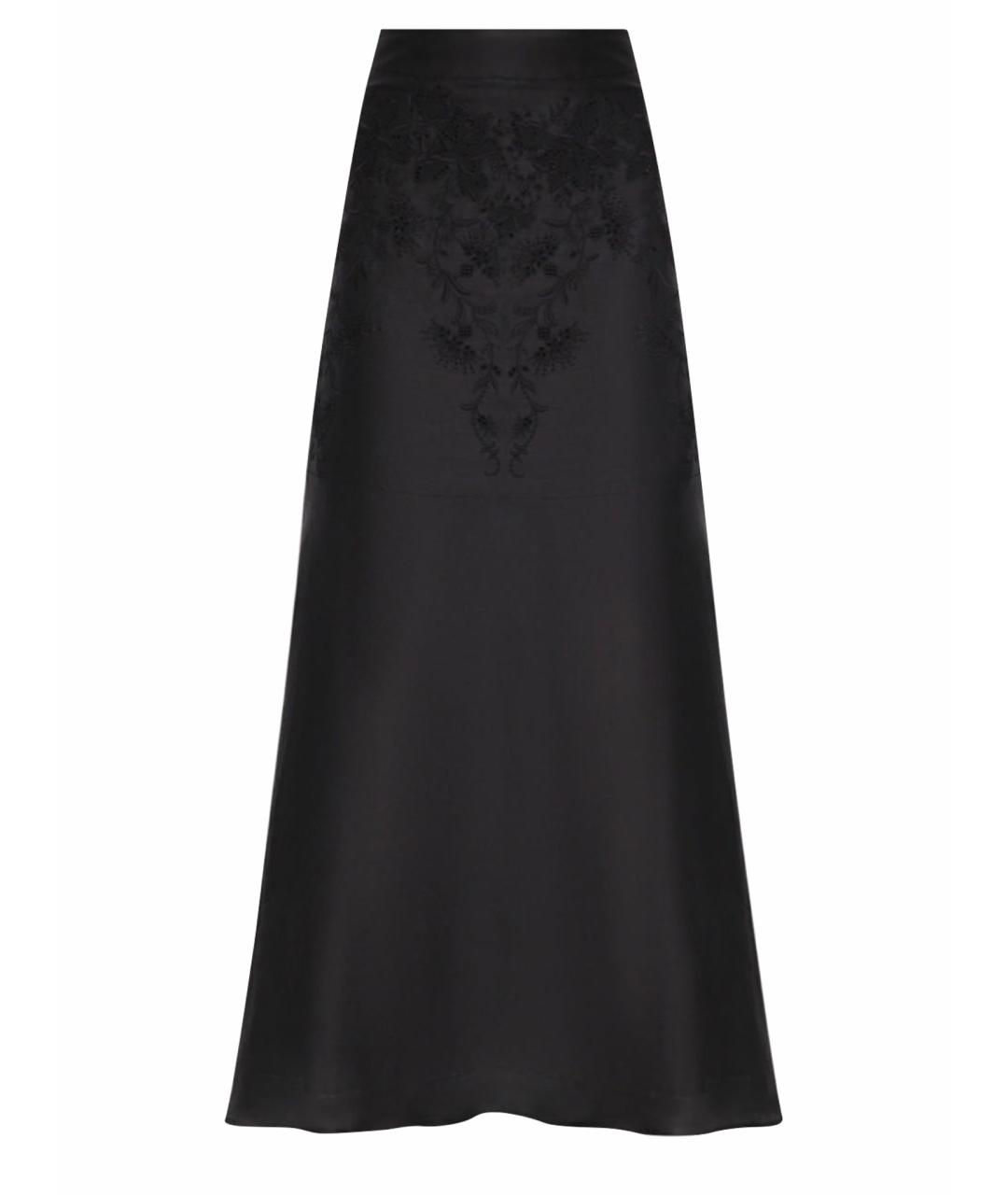 ERMANNO SCERVINO Черная льняная юбка миди, фото 1