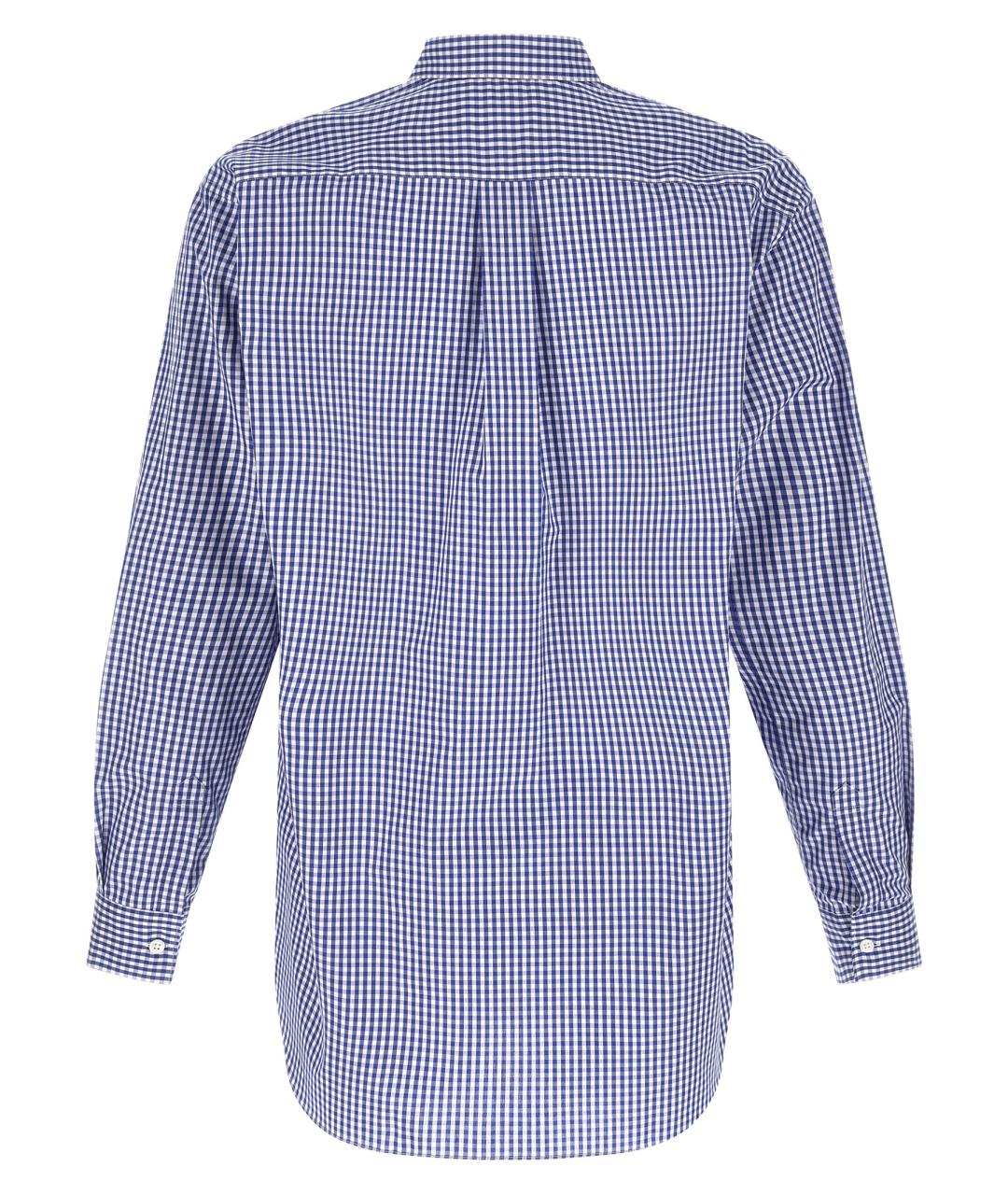 COMME DES GARÇONS SHIRT Синяя хлопковая кэжуал рубашка, фото 2