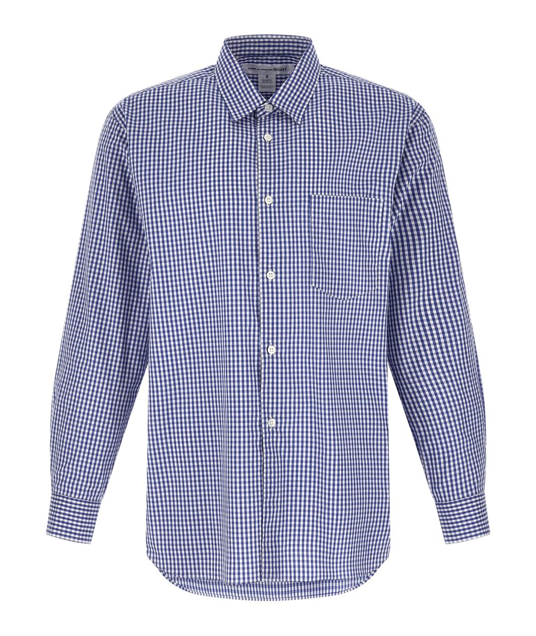 COMME DES GARÇONS SHIRT Синяя хлопковая кэжуал рубашка, фото 1