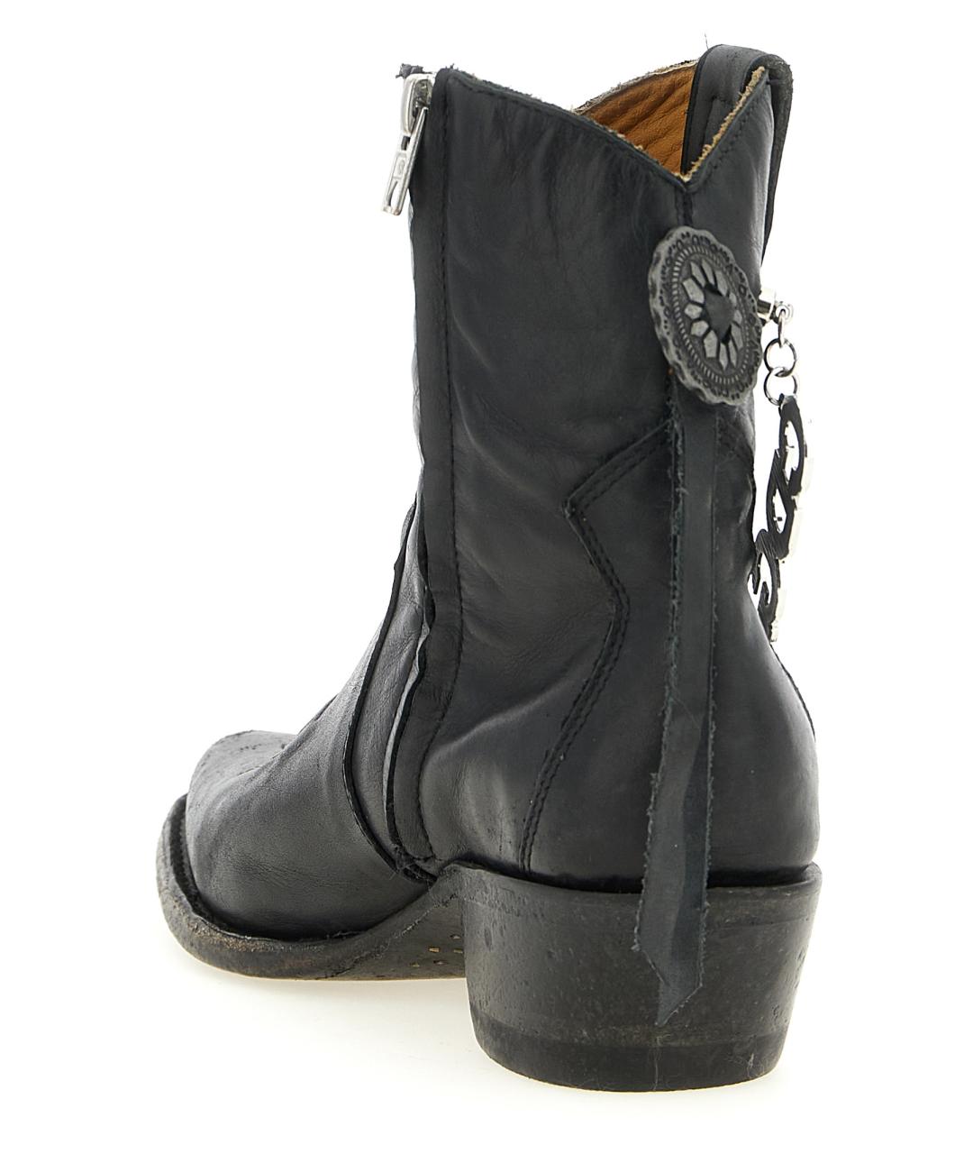 COMME DES GARÇONS Черные кожаные ботильоны, фото 3