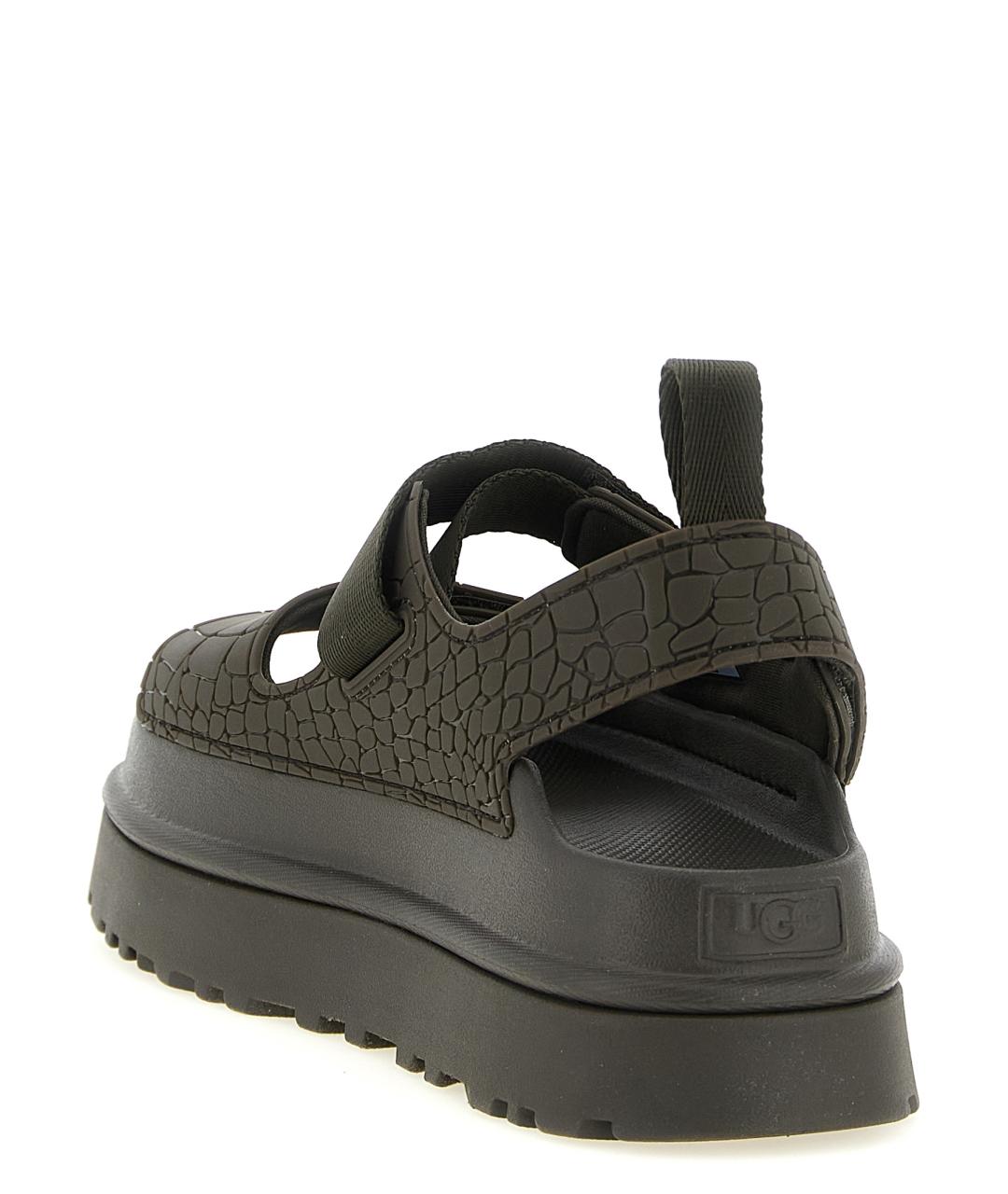 UGG AUSTRALIA Коричневые синтетические сандалии, фото 3