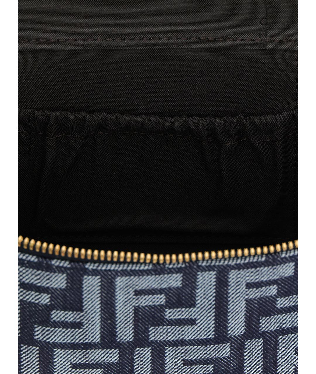FENDI Синяя хлопковая сумка через плечо, фото 4
