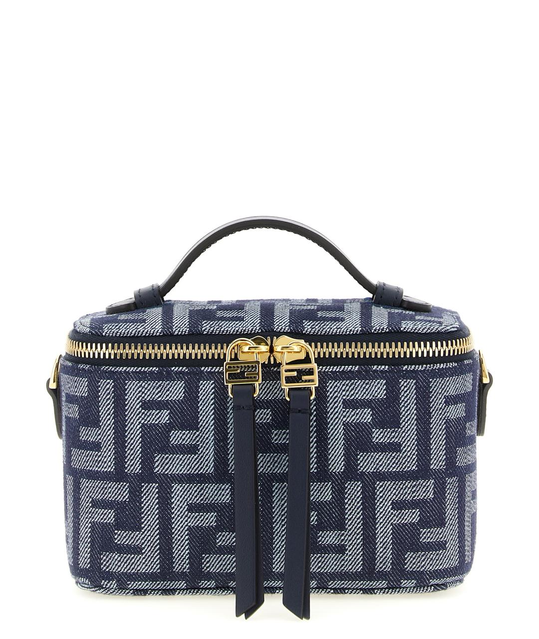 FENDI Синяя хлопковая сумка через плечо, фото 1