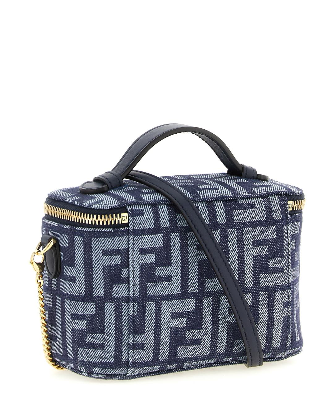 FENDI Синяя хлопковая сумка через плечо, фото 2