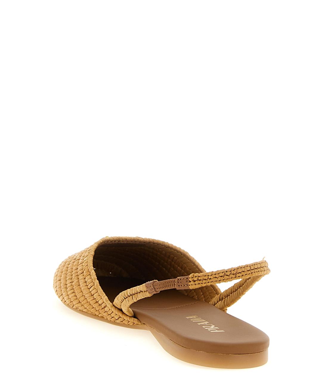 PRADA Бежевые синтетические балетки, фото 3