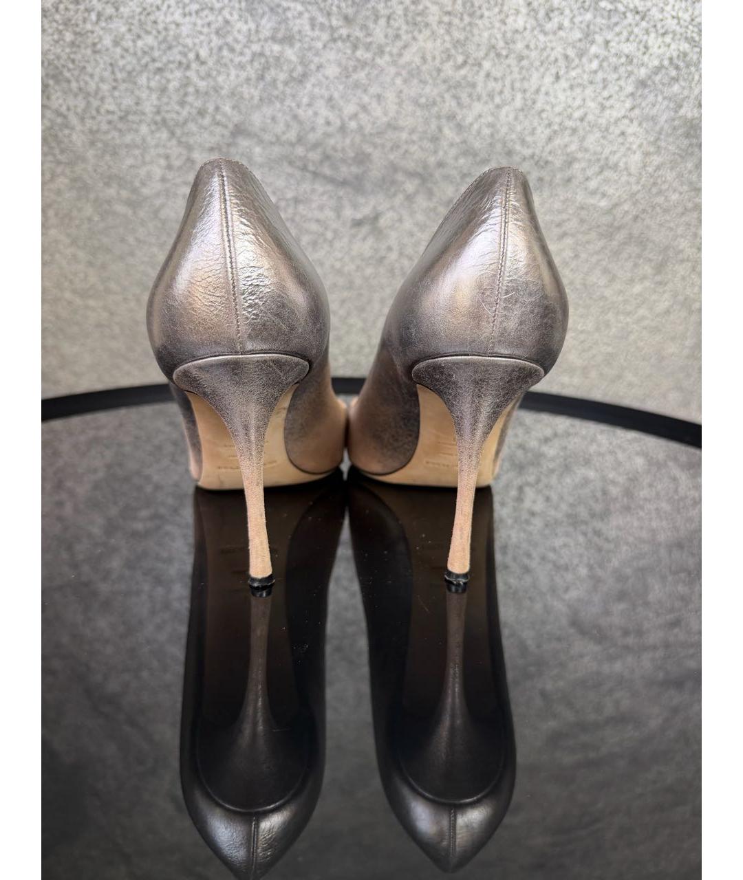 SERGIO ROSSI Бежевые замшевые туфли, фото 4