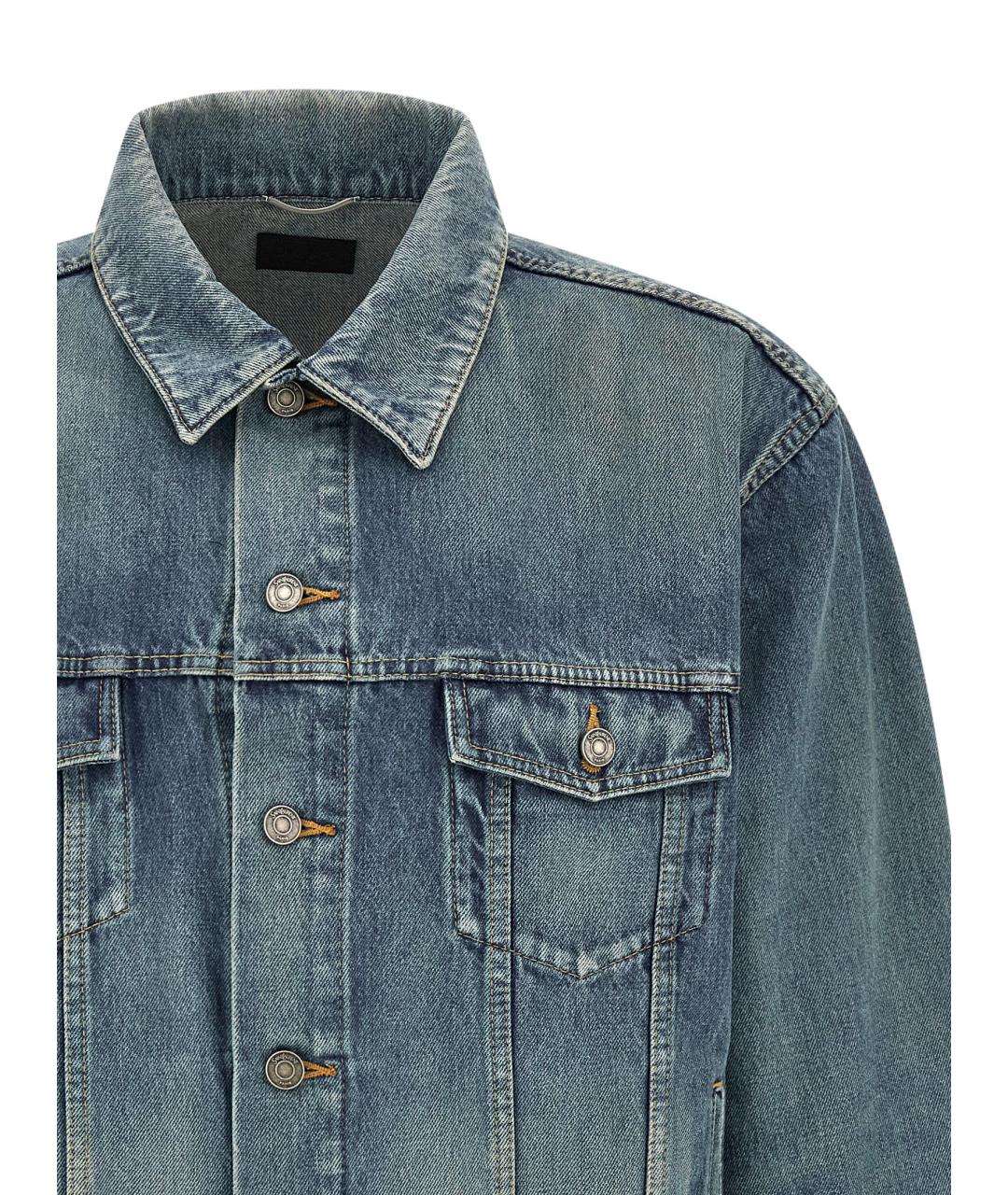 SAINT LAURENT Синяя хлопковая куртка, фото 3