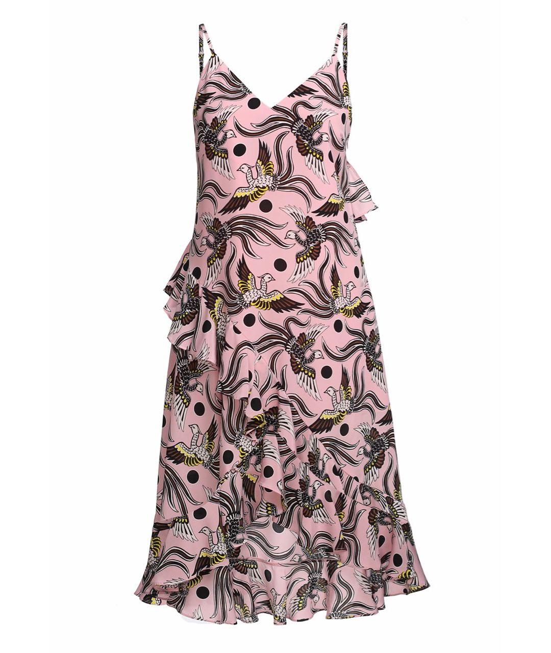 KENZO Розовый шелковый сарафан, фото 6