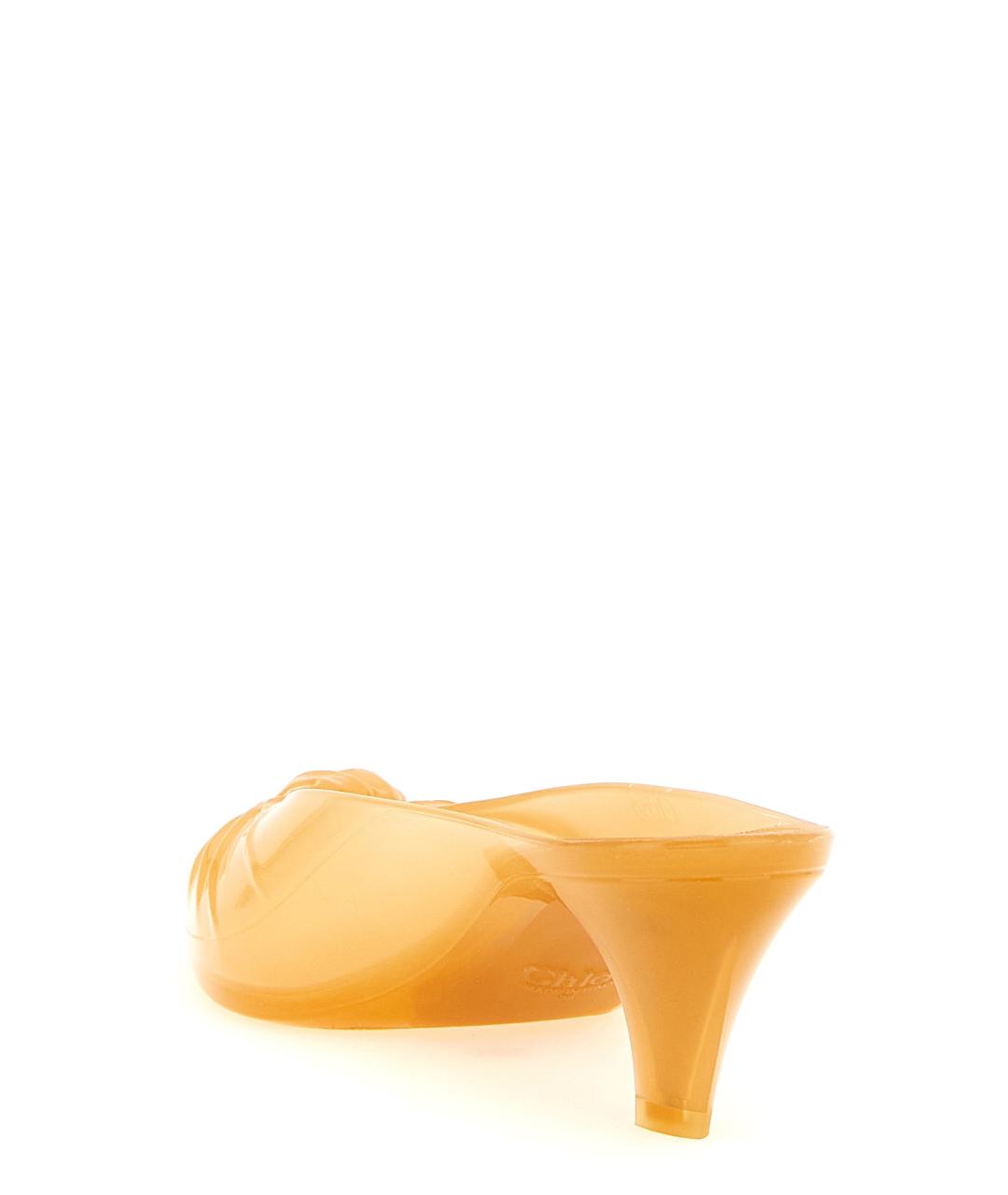 CHLOE Оранжевое резиновые мюли, фото 3