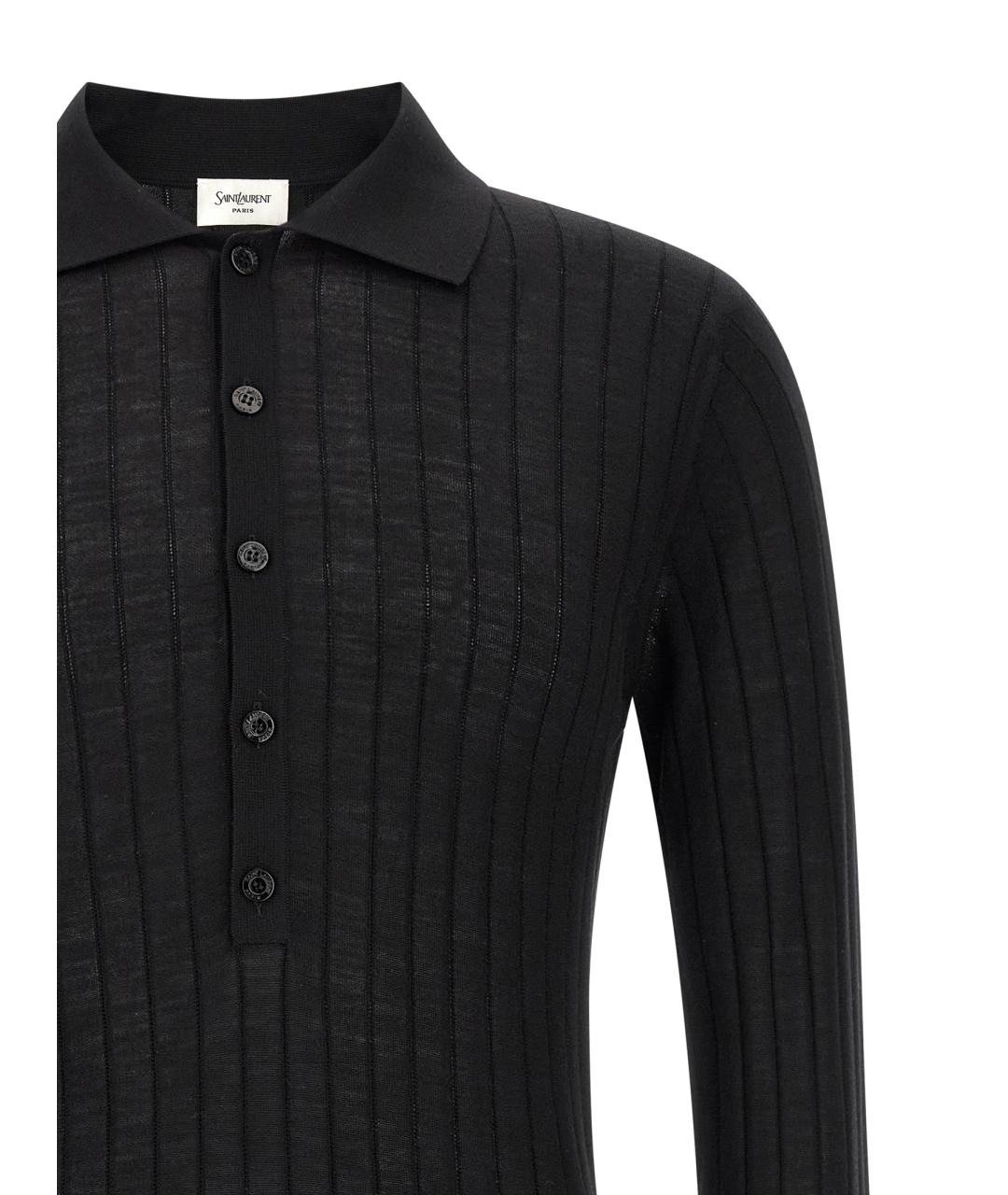 SAINT LAURENT Черный шерстяной джемпер / свитер, фото 3