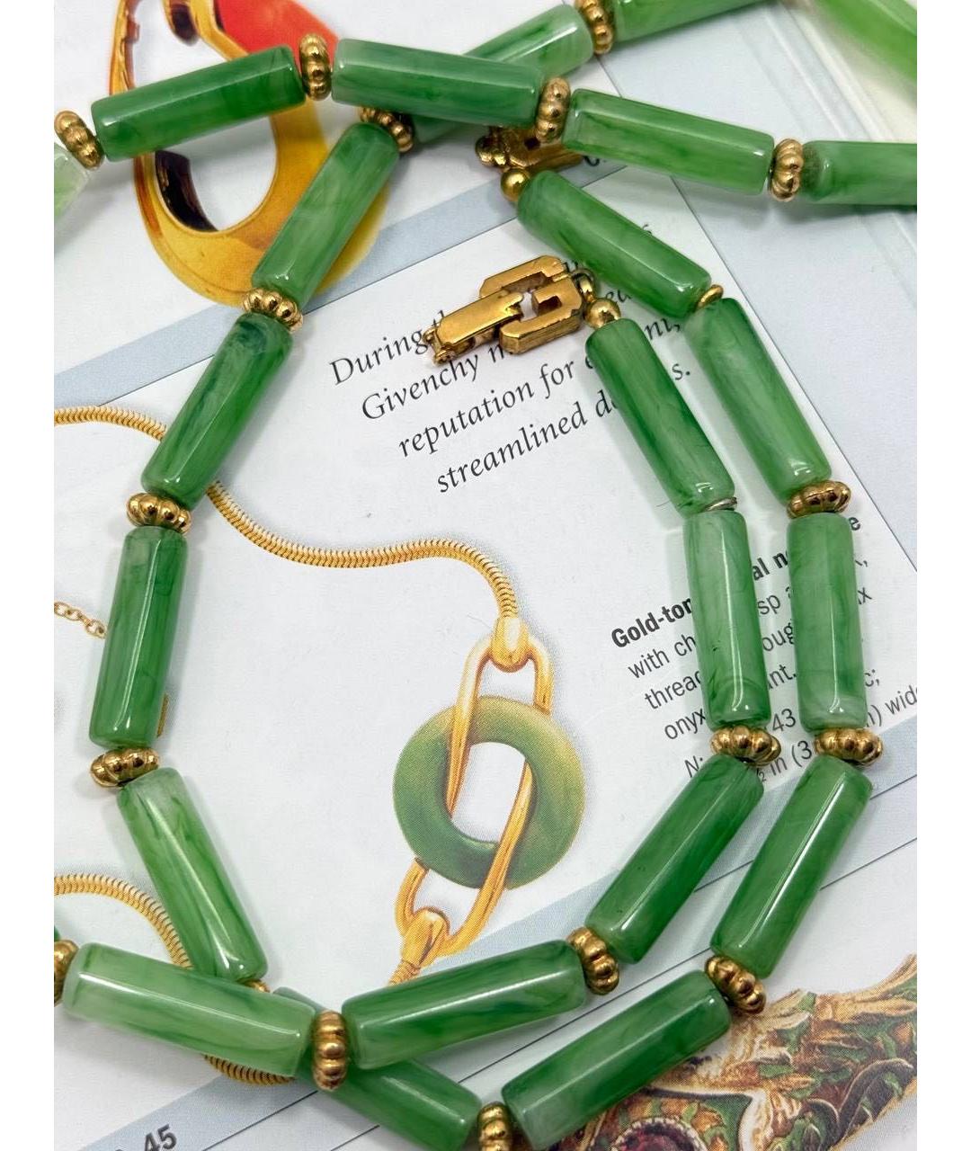 GIVENCHY Мульти нефритовое колье, фото 5