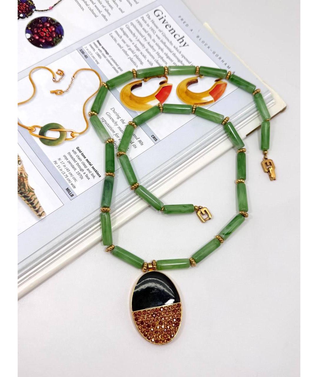 GIVENCHY Мульти нефритовое колье, фото 4