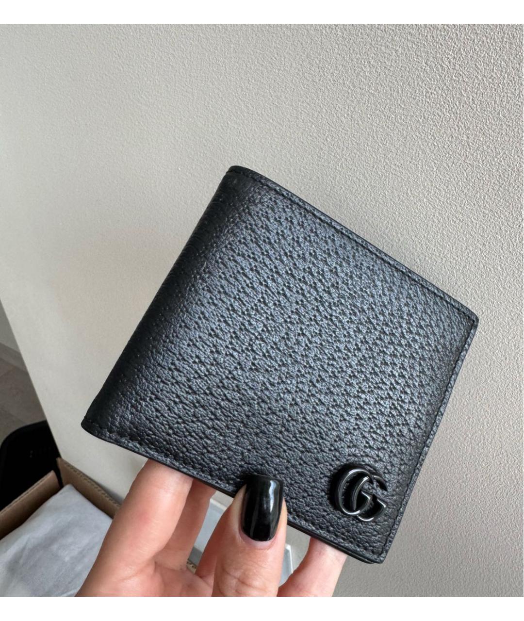 GUCCI Черный кожаный кошелек, фото 2