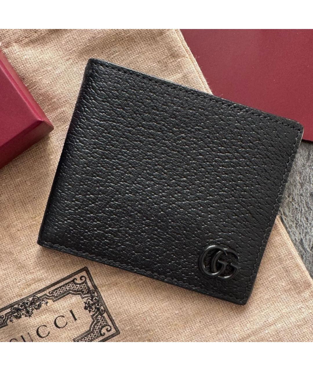 GUCCI Черный кожаный кошелек, фото 4