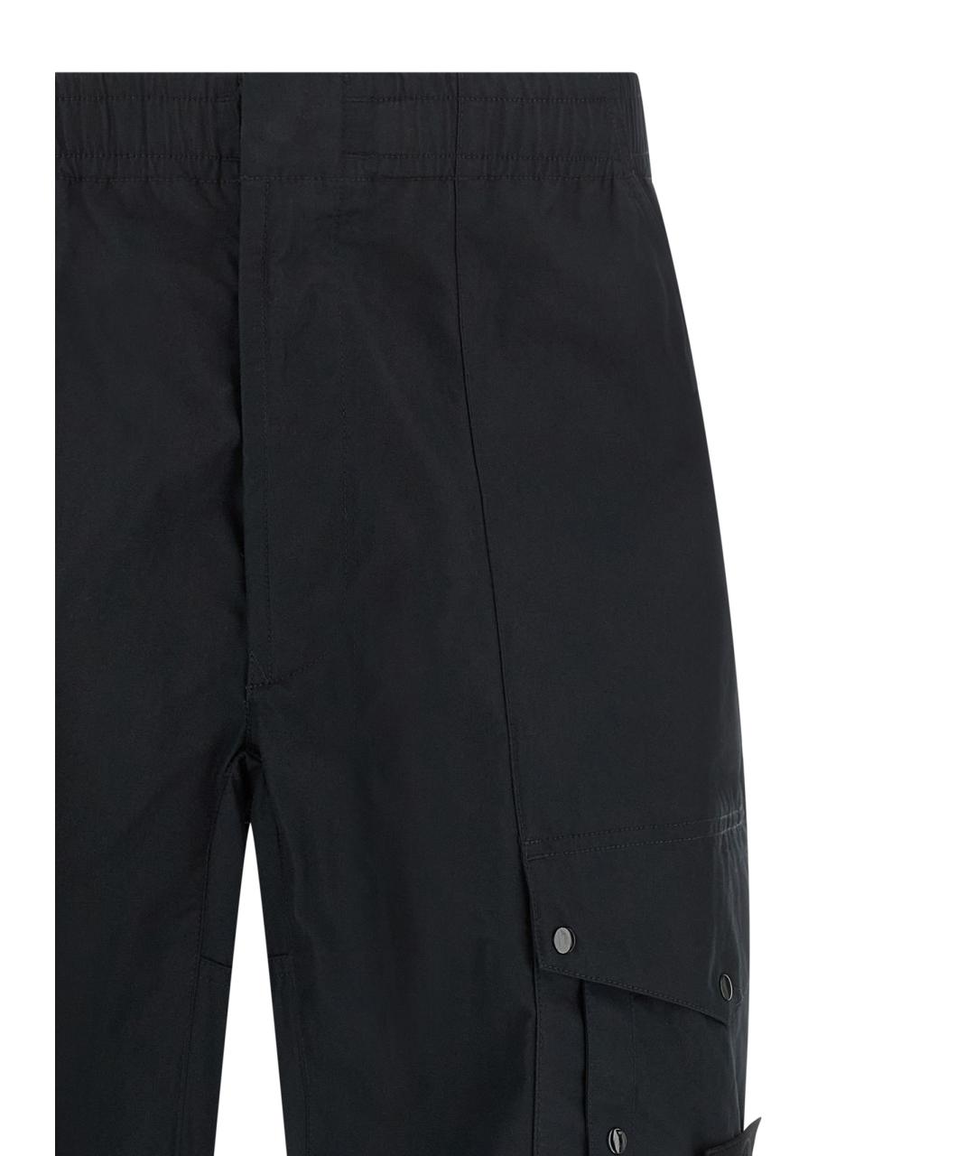 STONE ISLAND Черные хлопковые повседневные брюки, фото 3