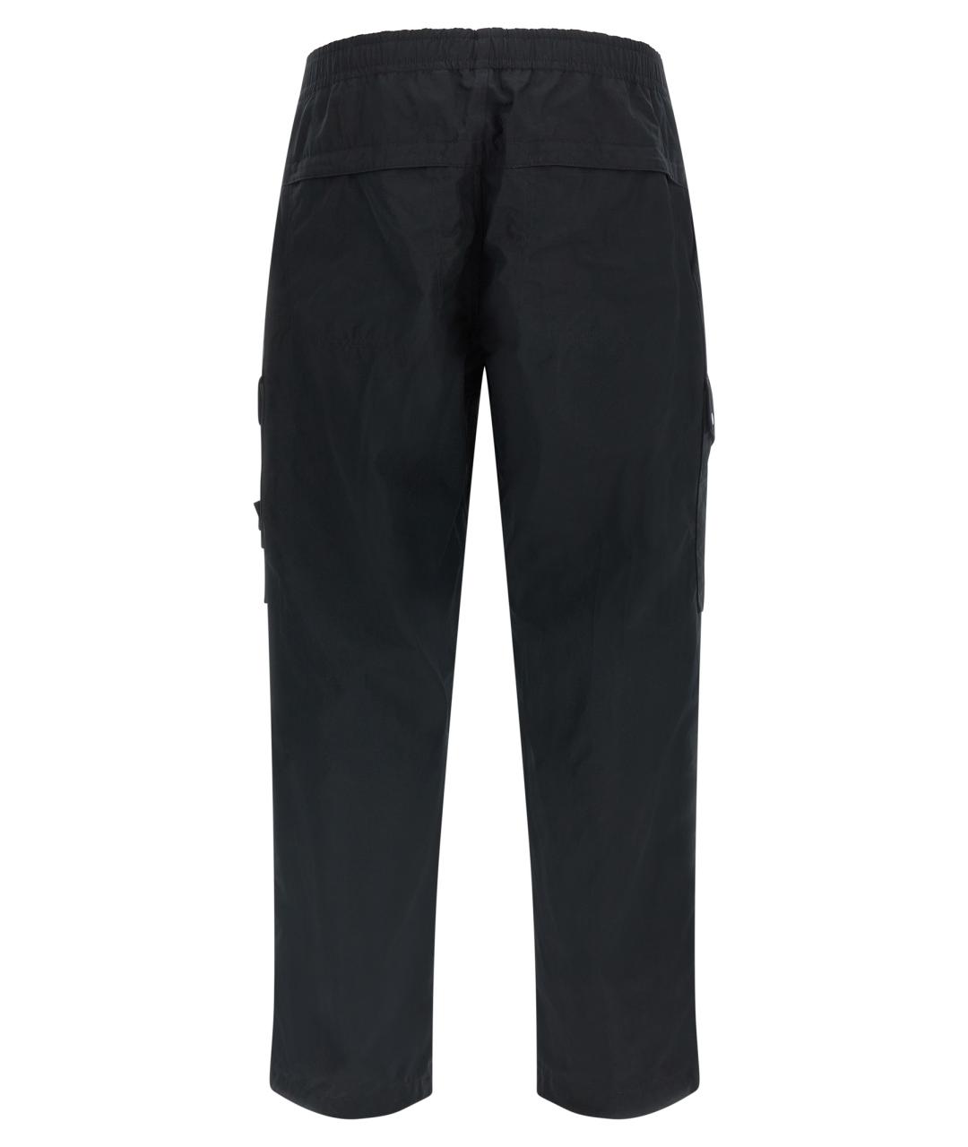 STONE ISLAND Черные хлопковые повседневные брюки, фото 2