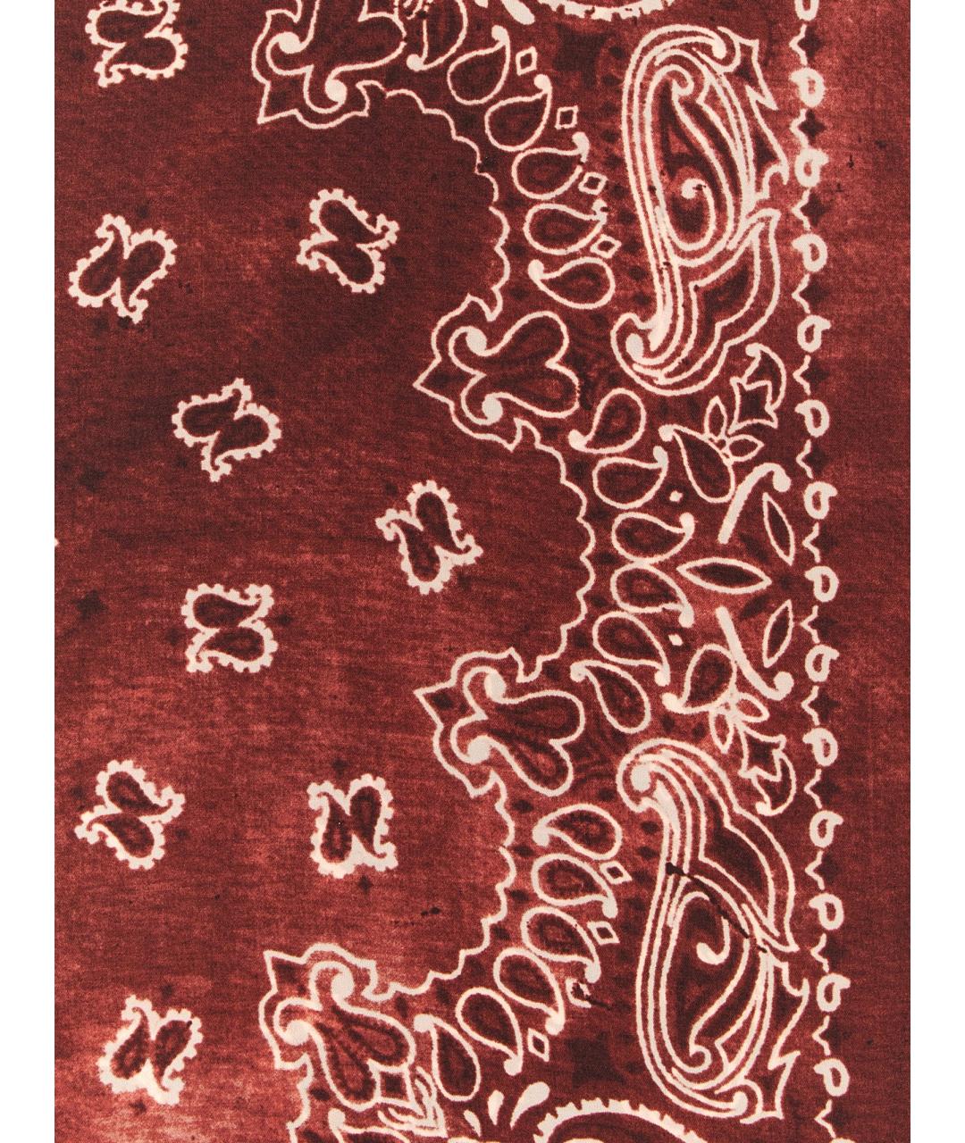 GOLDEN GOOSE DELUXE BRAND Бордовый шелковый шарф, фото 3