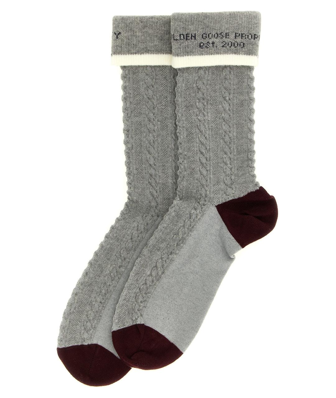 GOLDEN GOOSE DELUXE BRAND Серые носки, чулки и колготы, фото 2