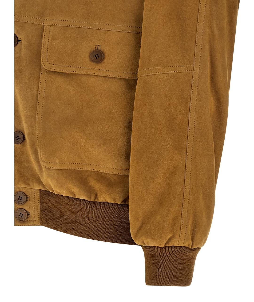 SAINT LAURENT Коричневая замшевая куртка, фото 4