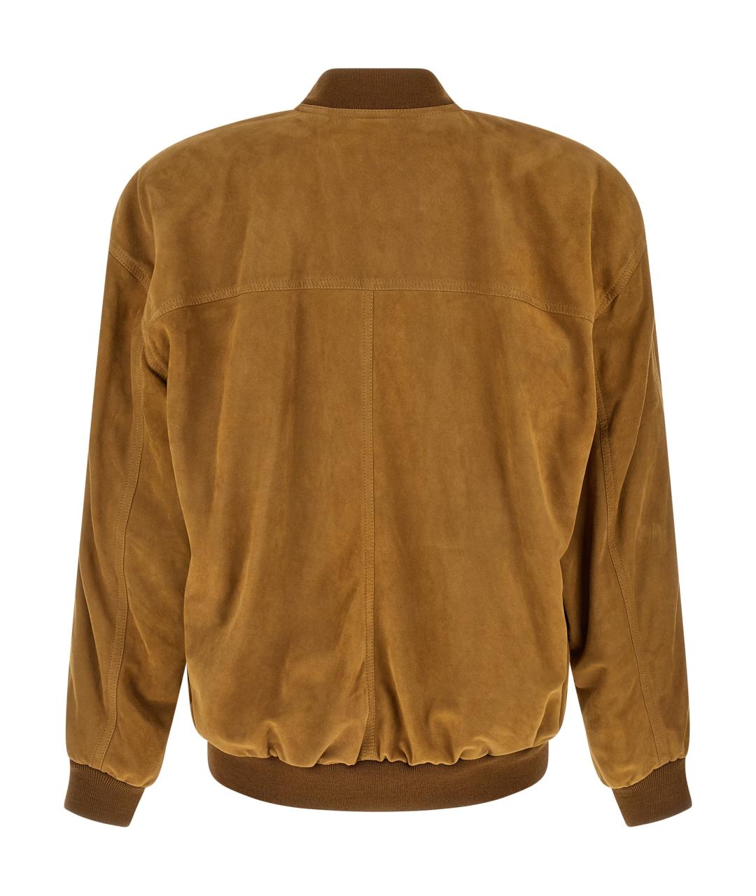 SAINT LAURENT Коричневая замшевая куртка, фото 2