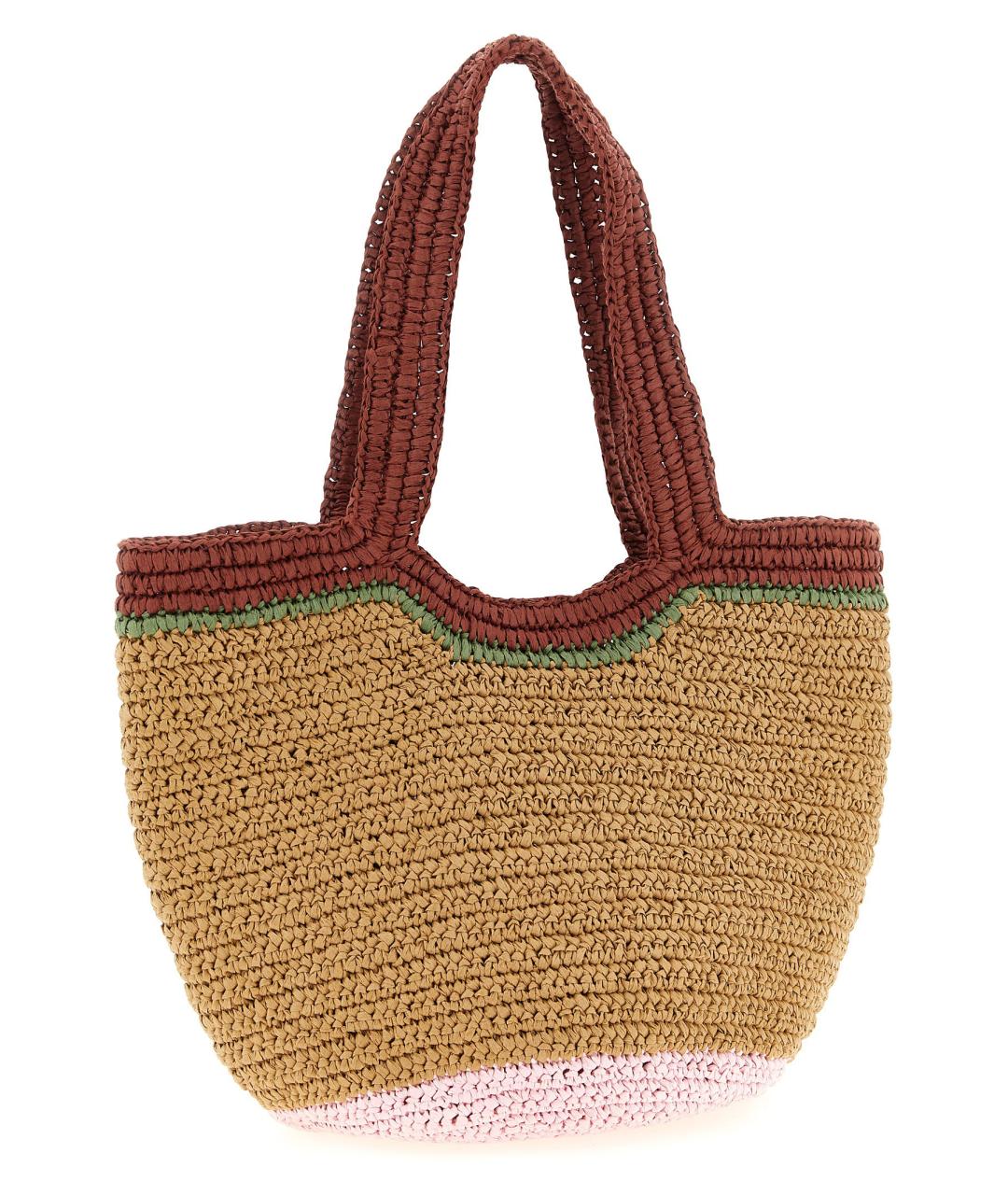 MARNI Бежевая пелетеная сумка тоут, фото 2