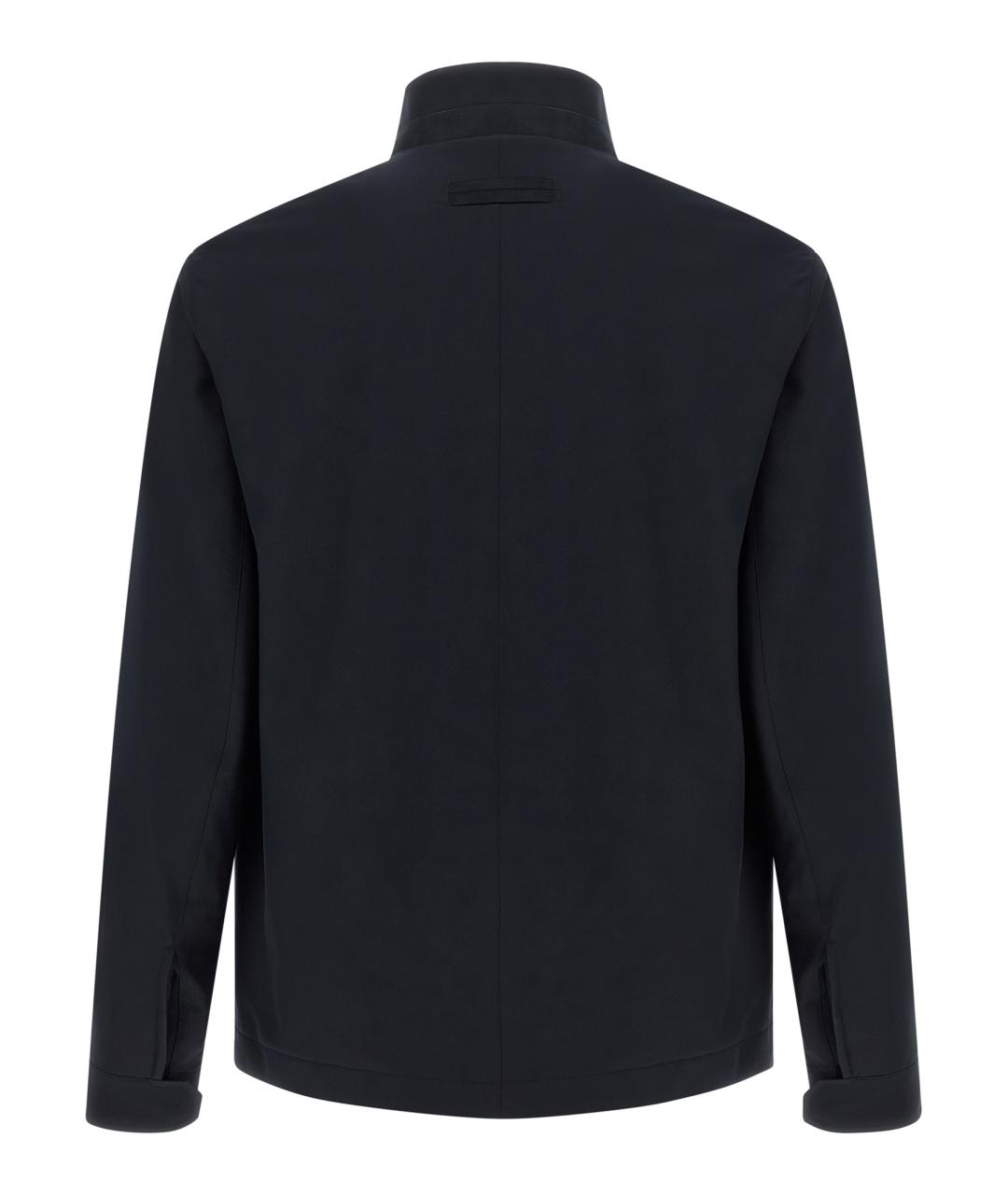 ZEGNA Темно-синяя полиэстеровая куртка, фото 2