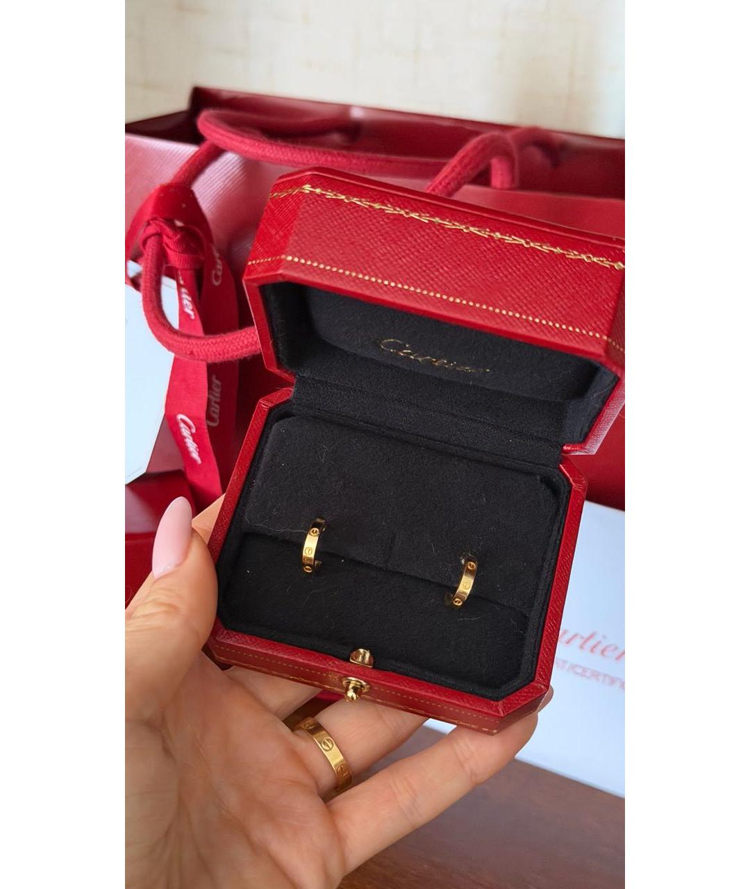 CARTIER Желтые серьги из желтого золота, фото 2