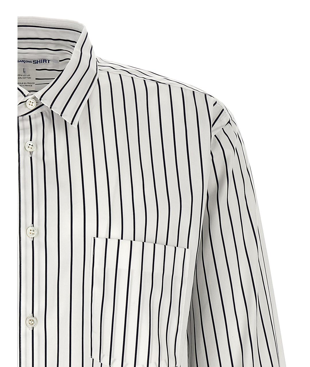 COMME DES GARÇONS SHIRT Белая хлопковая кэжуал рубашка, фото 3