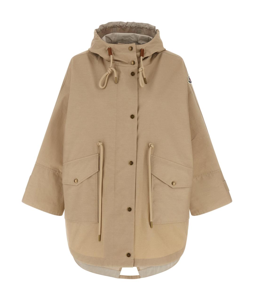 MONCLER Бежевая хлопковая парка, фото 1