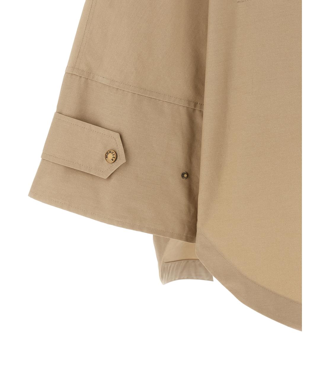 MONCLER Бежевая хлопковая парка, фото 4