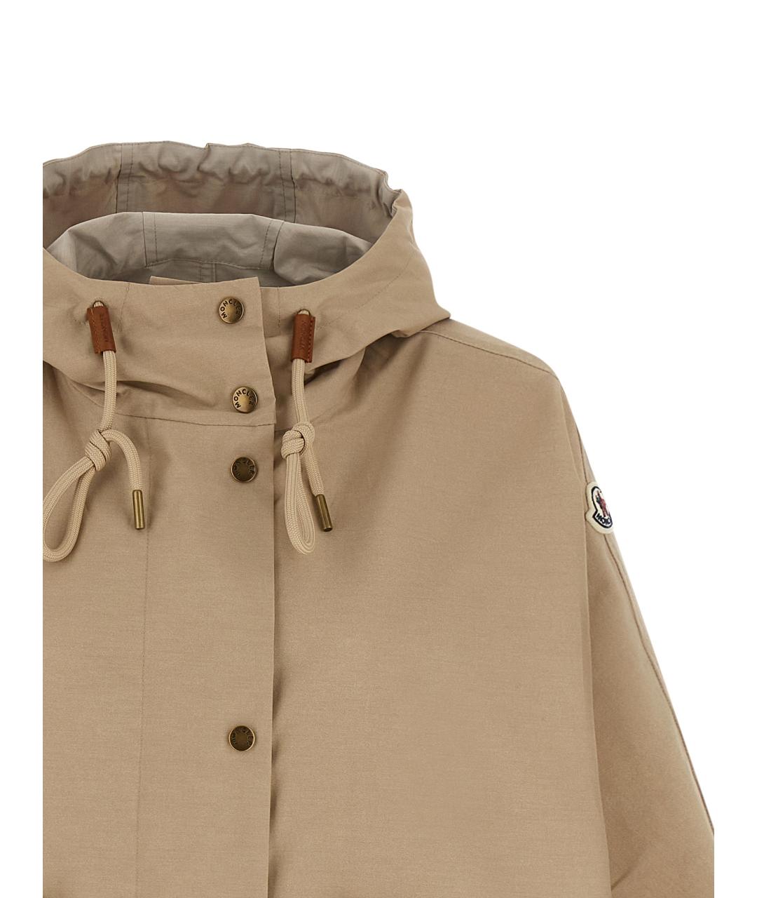 MONCLER Бежевая хлопковая парка, фото 3