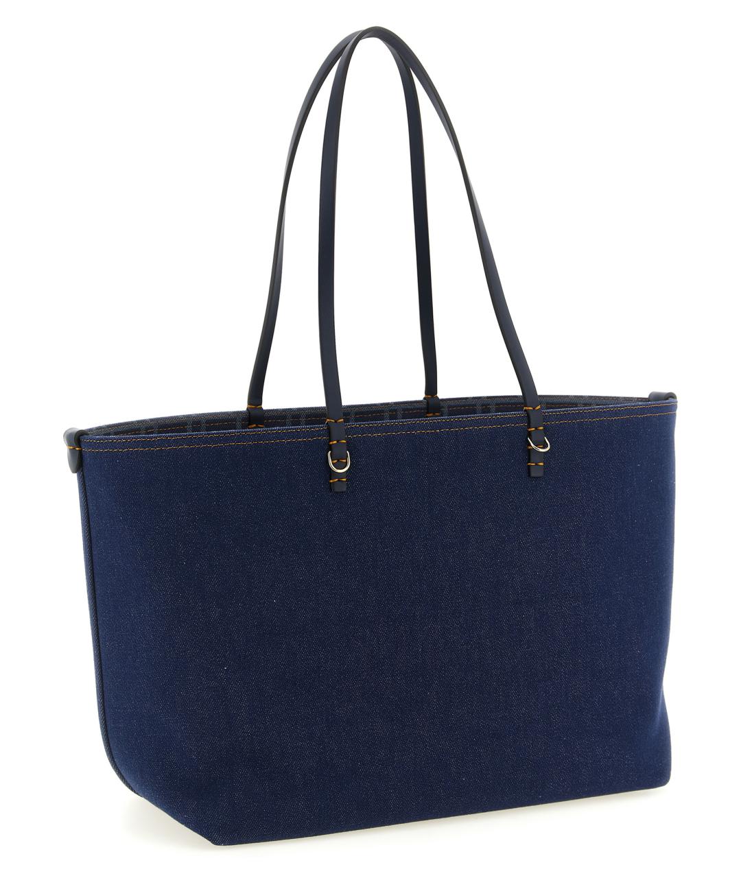 FENDI Синяя хлопковая сумка тоут, фото 2