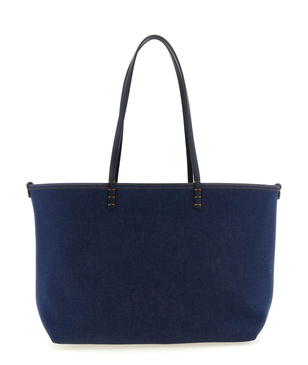 FENDI Синяя хлопковая сумка тоут, фото 1