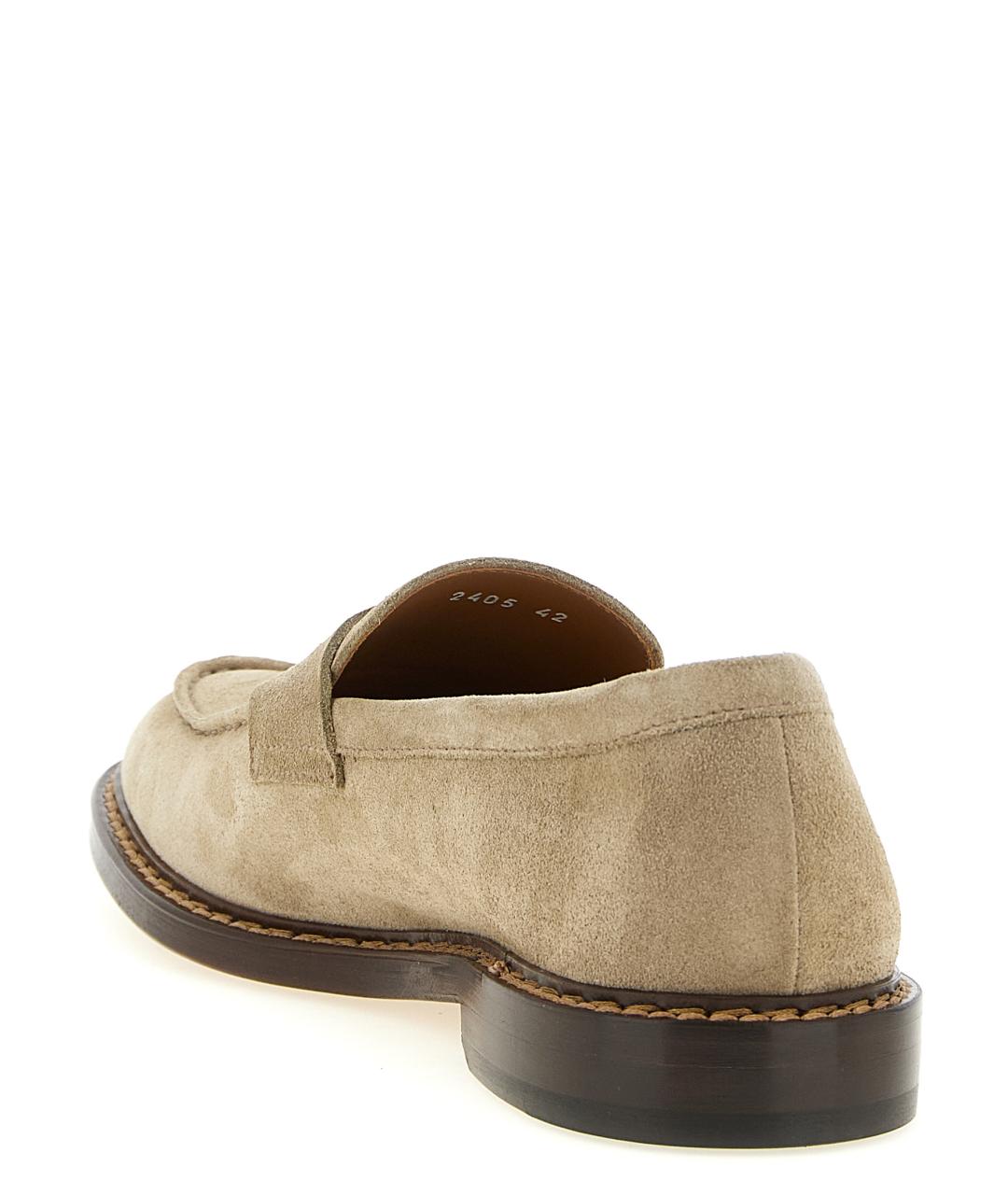 DOUCAL'S Бежевые замшевые лоферы, фото 3