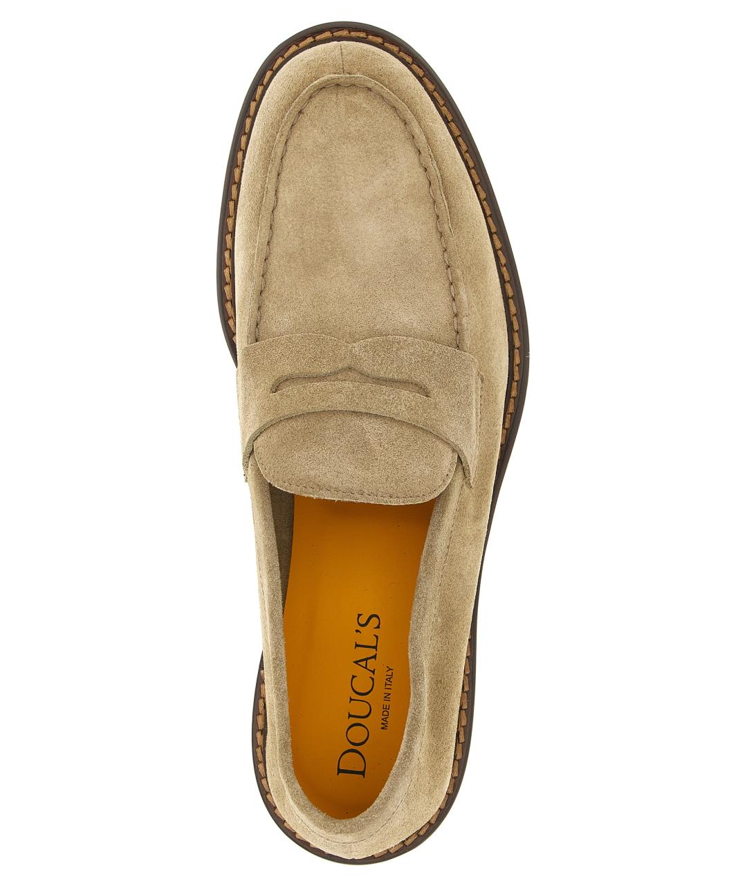DOUCAL'S Бежевые замшевые лоферы, фото 4