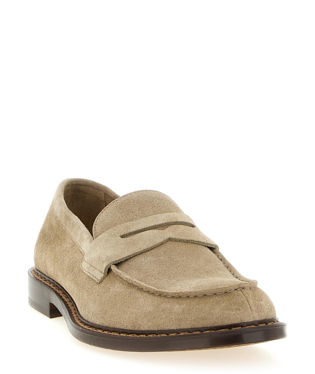 DOUCAL'S Бежевые замшевые лоферы, фото 2